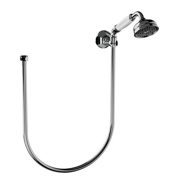 Flexible douche chromé double agrafage 150 cm