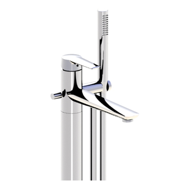 Ensemble mitigeur complet sur colonne pour baignoire en îlot Horus — free download